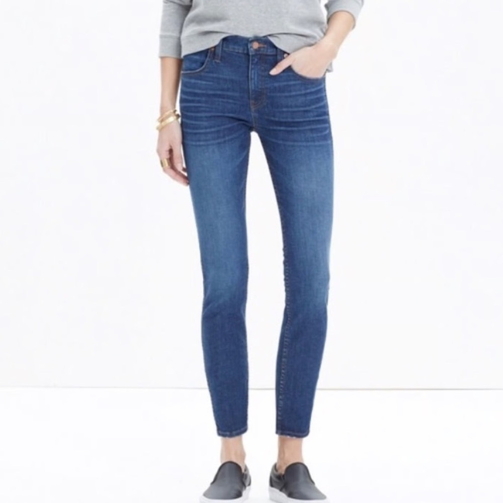 Madewell 9” High Riser Skinny Skinny Crop Jeans Denim Blue Women’s Ankle Size 30
